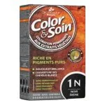 Boîte de coloration permanente Color & Soin 1N Noir Ébène, extraits végétaux