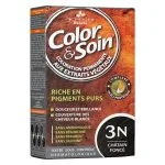 Boîte de coloration permanente Color & Soin 3N Châtain Foncé, extraits végétaux