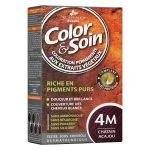 Boîte de coloration permanente Color & Soin 4M Châtain Acajou, extraits végétaux