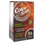 Boîte de coloration permanente Color & Soin 5B Marron Chocolat, extraits végétaux