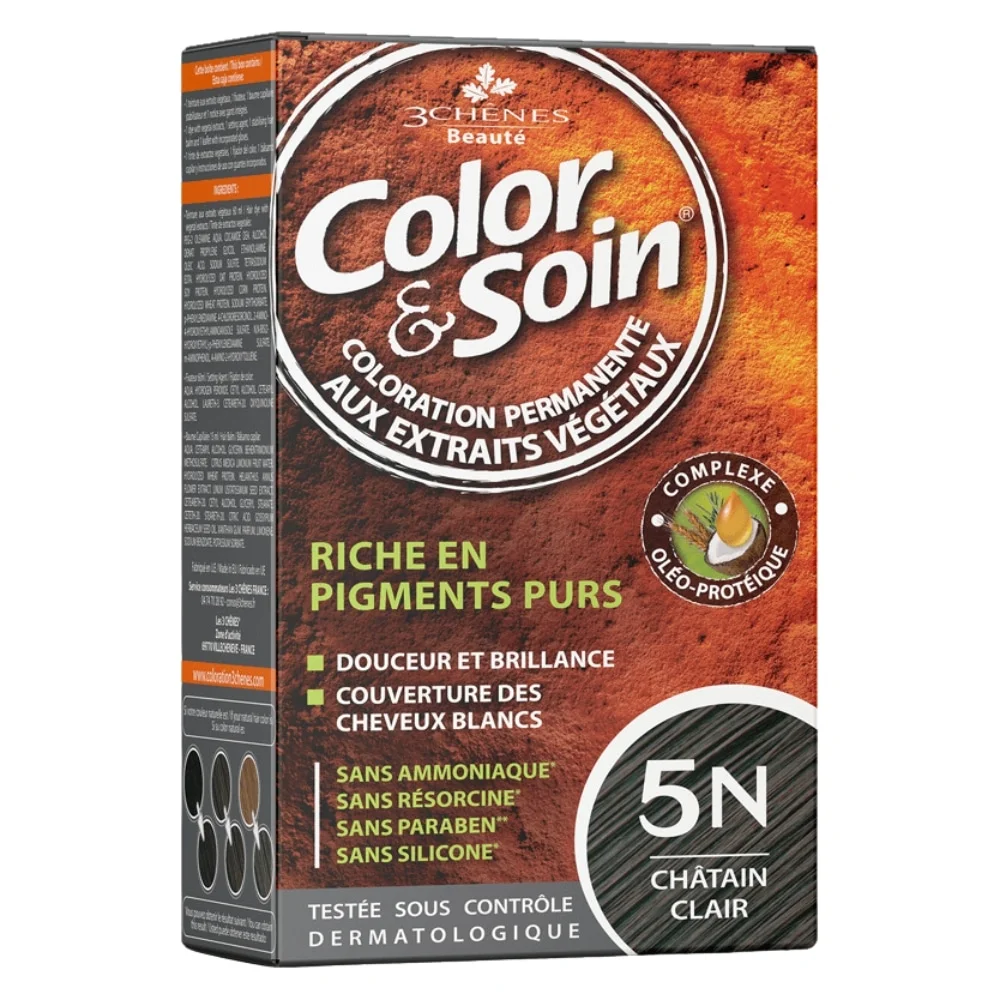 les-3-chenes-color-et-soin-coloration-cheveux-permanente-aux-extraits-vegetaux-5n-chatain-clair.jpg Boîte de coloration permanente Color & Soin 5N Châtain Clair, extraits végétaux
