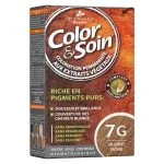 Boîte de coloration permanente Color & Soin 7G Blond Doré, extraits végétaux