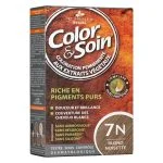 Boîte de coloration permanente Color & Soin 7N Blond Noisette, extraits végétaux