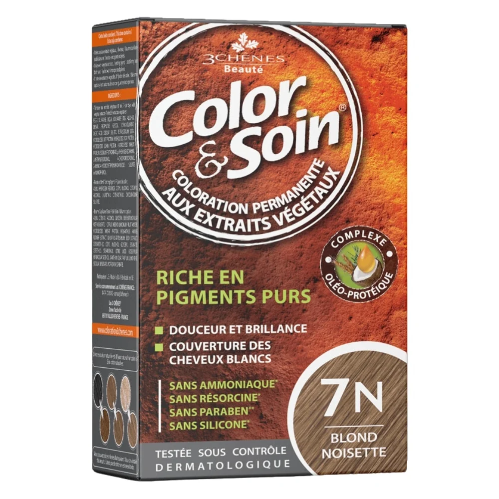 les-3-chenes-color-et-soin-coloration-cheveux-permanente-aux-extraits-vegetaux-7n-blond-noisette.jpg Boîte de coloration permanente Color & Soin 7N Blond Noisette, extraits végétaux