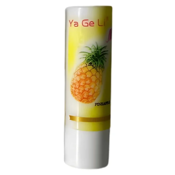 Stick de baume à lèvres hydratant parfum ananas, visuel ananas sur l'étui