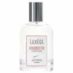 Flacon vaporisateur transparent Le Parfum Cheveux Luxéol, étiquette rose poudré