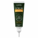 Tube vert foncé Sérum Antichute Progressive Luxéol avec embout applicateur blanc