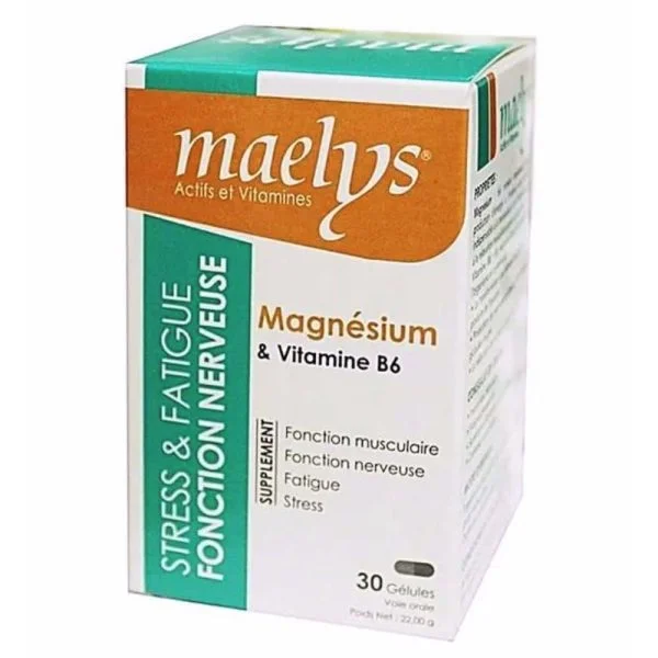 Maelys Magnésium Et Vitamine B6 30 gélules