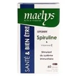 Boîte Maelys spiruline et vitamine C, complément alimentaire 60 gélules