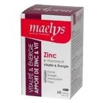 Boîte blanche et rouge Maelys Zinc et Vitamines B, gamme Vitalité et Énergie.