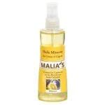Flacon vaporisateur jaune Malia's, huile minceur au citron et cyprès