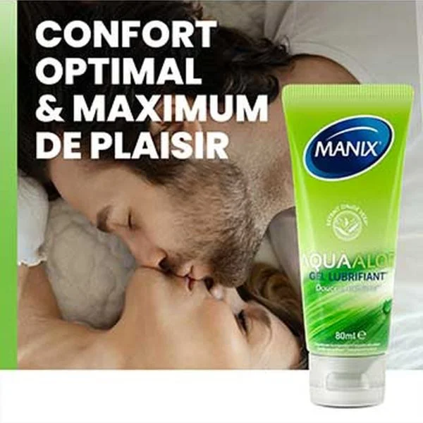 Manix Gel Lubrifiant AquaAloe (Douceur Extrême) 80ml – photo 2