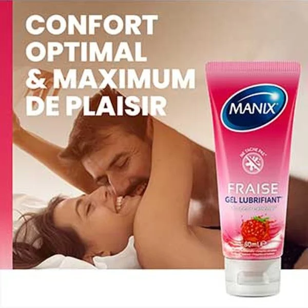 Manix Gel Lubrifiant Fraise (Douceur Extrême) 80ml – photo 2