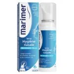 Boîte et flacon Marimer spray hygiène nasale quotidienne, nez encombré et sec