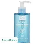 Flacon-pompe bleu MartiDerm Essentials gel micellaire nettoyant 200 ml