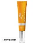 Tube-pompe orange Maviderma écran solaire invisible SPF 50, 50 ml