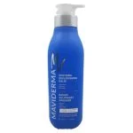 Grand flacon-pompe bleu Maviderma baume relipidant apaisant 450 ml