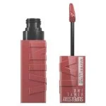 Tube rouge à lèvres liquide Maybelline Superstay Vinyl Ink rose terracotta avec applicateur