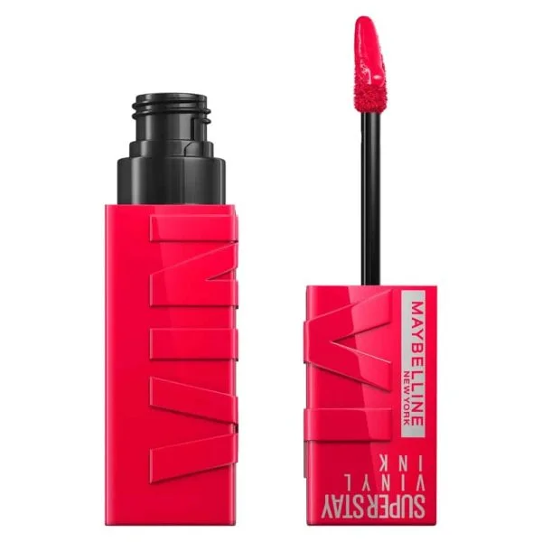 Tube rouge à lèvres liquide Maybelline Superstay Vinyl Ink rose framboise avec applicateur