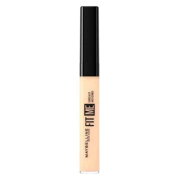 Tube correcteur anti-cernes Maybelline Fit Me beige très clair avec capuchon noir