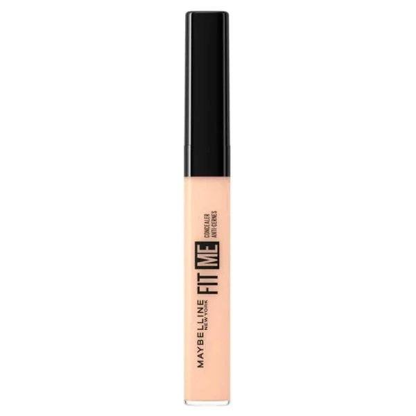 Tube correcteur anti-cernes Maybelline Fit Me beige clair rosé avec capuchon noir