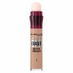 Tube anticerne Maybelline Eraser teinte 4 beige doré, capuchon bordeaux