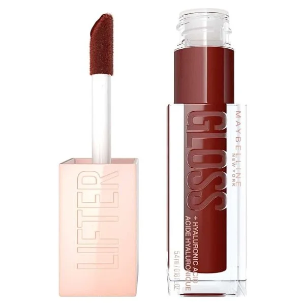 Tube gloss brun acajou Maybelline Lifter Gloss avec applicateur XL large