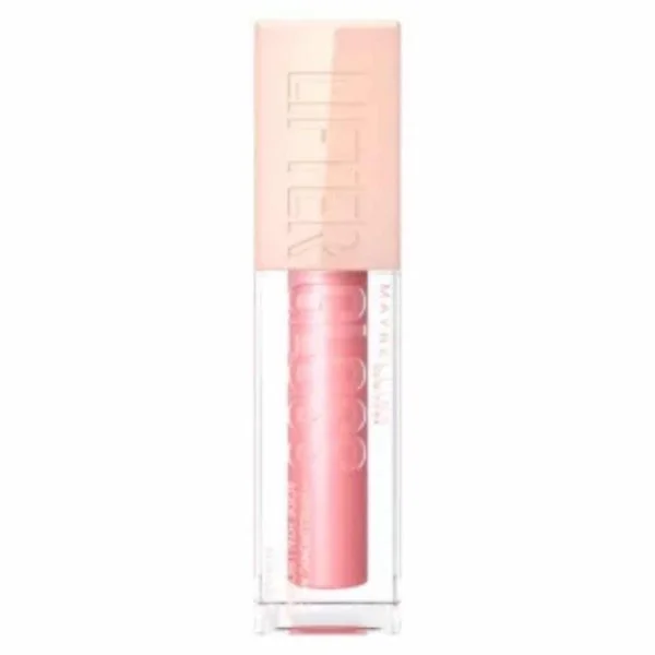 Tube gloss rose Maybelline Lifter Gloss fermé, capuchon rose poudré