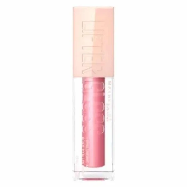 Tube gloss rose pétale Maybelline Lifter Gloss fermé avec capuchon rose