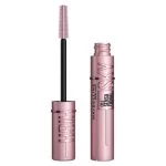 Tube rose nacré de mascara Maybelline Sky High et sa brosse en spirale
