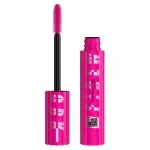 Tube fuchsia de mascara Maybelline Lash Sensational Firework et sa brosse rose