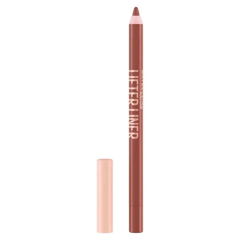 maybelline-mny-lifter-liner-nu-003-player.jpg Crayon à lèvres Maybelline Lifter Liner brun nude, capuchon rose poudré