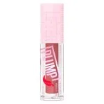 Gloss Maybelline Lifter Plump rose pêche, capuchon rose et piment rouge