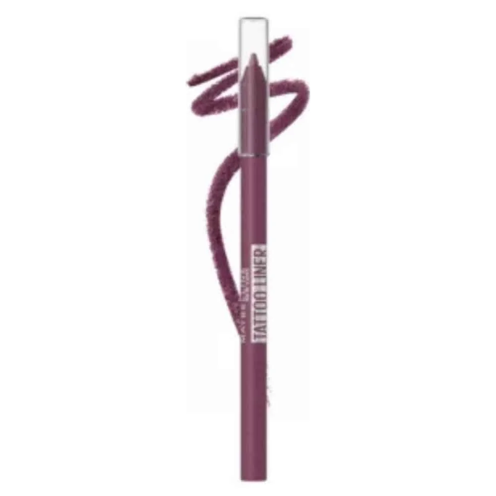 maybelline-mny-tatto-gel-pencil-burgundy-bliss.jpg Crayon gel Maybelline Tattoo Liner bordeaux mauve avec tracé de couleur