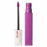 Tube Maybelline SuperStay Matte Ink violet magenta et son applicateur flèche