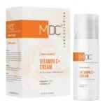 Flacon pompe blanc et étui orange MDC Brilliance Vitamin C+ crème 50ml