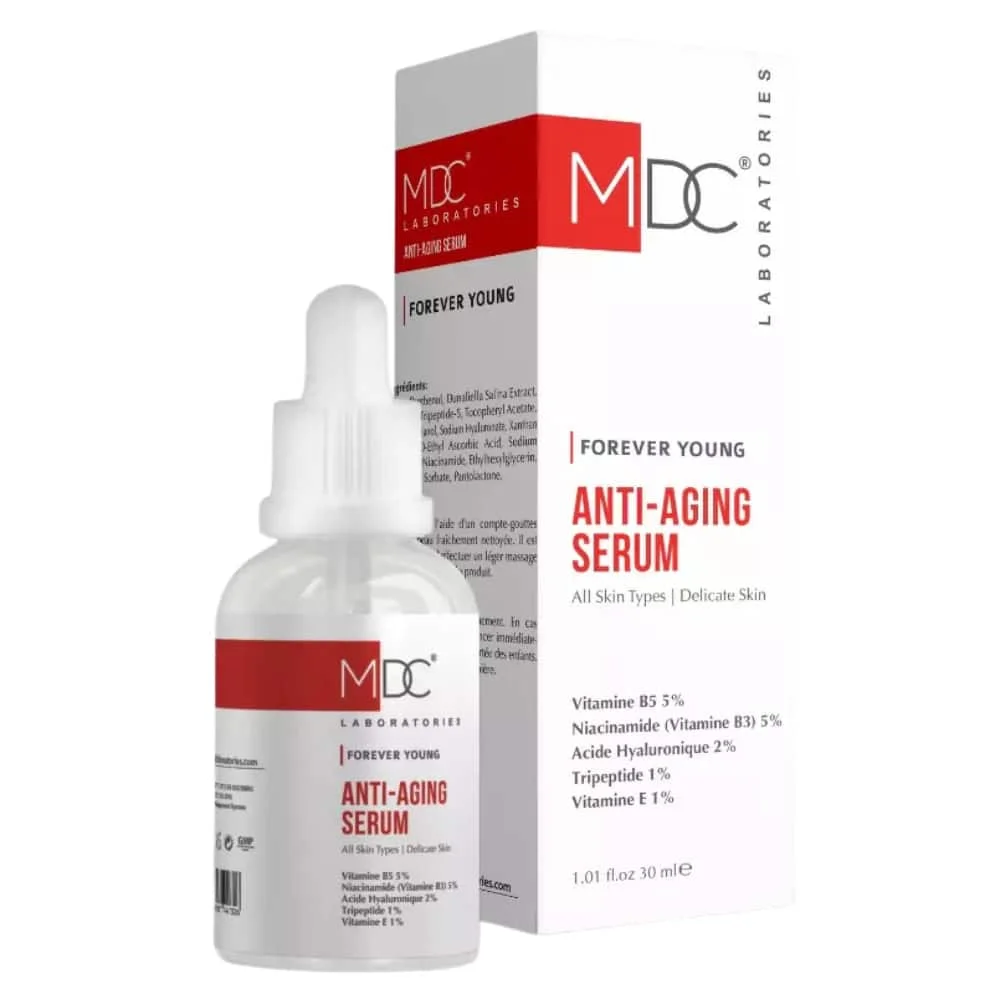 mdc-forever-young-serum-anti-age-30ml.jpg Flacon compte-gouttes et étui MDC Forever Young Anti-Aging Serum 30 ml