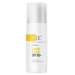 Flacon pompe blanc MDC Synergy ecran solaire SPF 50+ peaux grasses visage