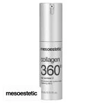 Flacon airless argenté Mesoestetic Collagen 360 contour des yeux, 15 ml