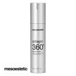 Flacon argenté Mesoestetic Collagen 360 Intensive Cream, pompe, 50 ml.