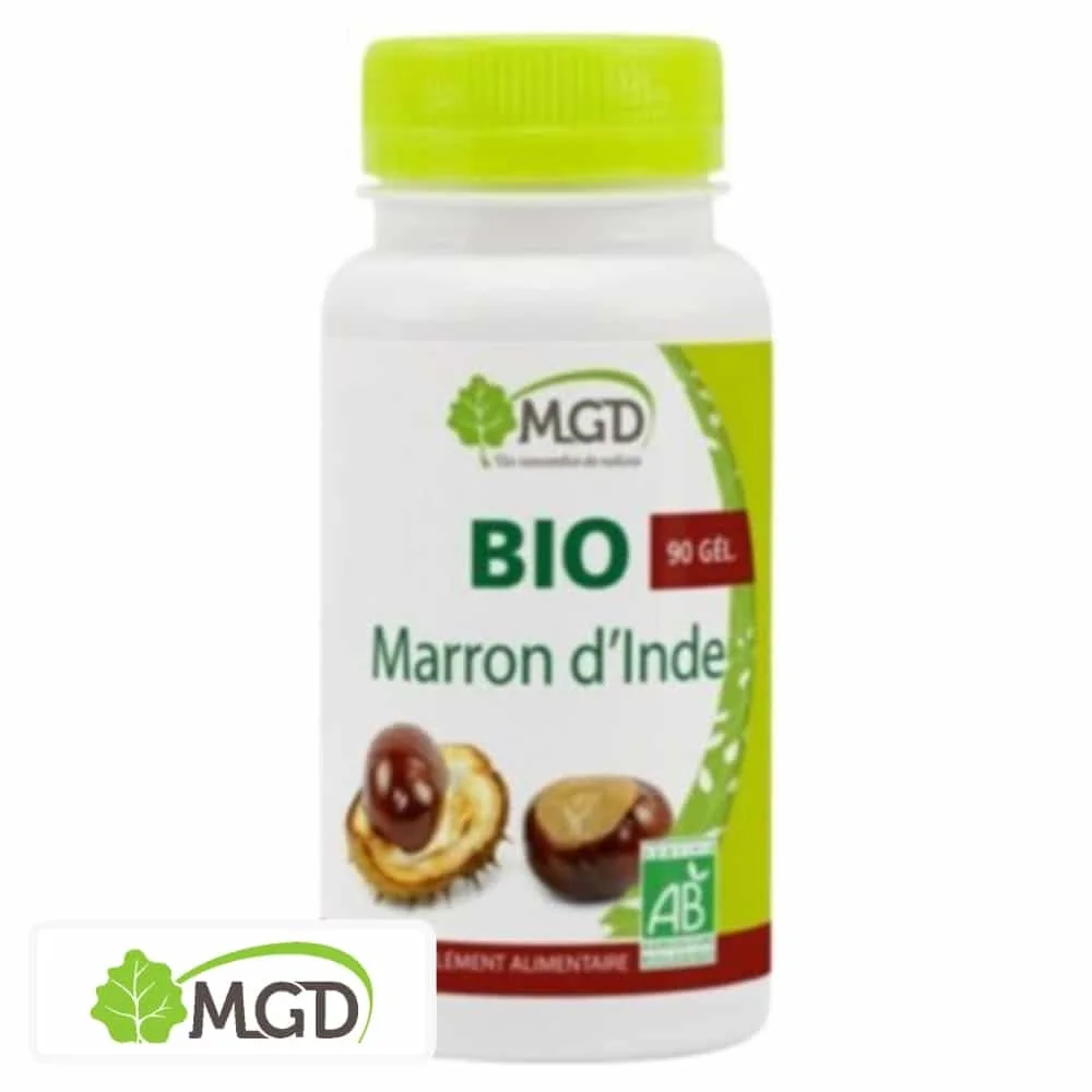 mgd-nature-bio-marron-d-inde-90-gelules.jpg Flacon blanc MGD Bio Marron d'Inde 90 gélules bouchon vert
