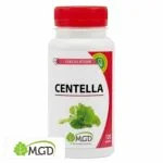 Flacon MGD Centella 120 gélules, feuilles vertes de centella, bouchon rouge