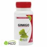 Flacon MGD Ginkgo 120 gélules, feuille de ginkgo verte, bouchon rouge