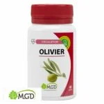 Flacon MGD Olivier gélules, olive verte et feuilles d'olivier, bouchon rouge