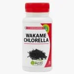 Flacon MGD Wakame Chlorella 60 gélules, algues séchées, bouchon rouge