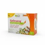 Boîte orange MGD Nature Gelinseng, 20 ampoules buvables, ginseng et fleurs