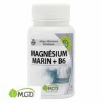 Flacon blanc MGD Magnésium marin B6 30 gélules illustration vague
