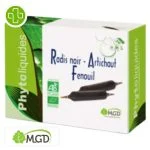 Boîte MGD Phytoliquides Radis noir Artichaut Fenouil ampoules buvables logo AB