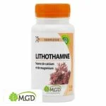 Flacon MGD Nature Lithothamne Souplesse 120 gélules, algue rouge illustrée