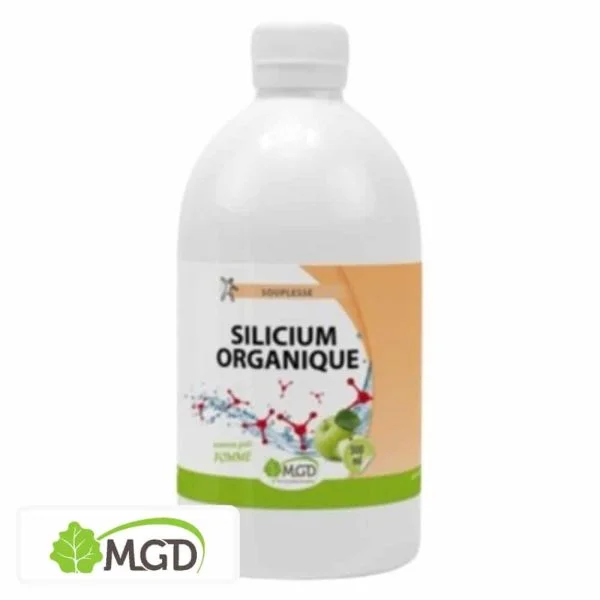 Flacon blanc MGD Nature Silicium organique 500 ml, saveur pomme